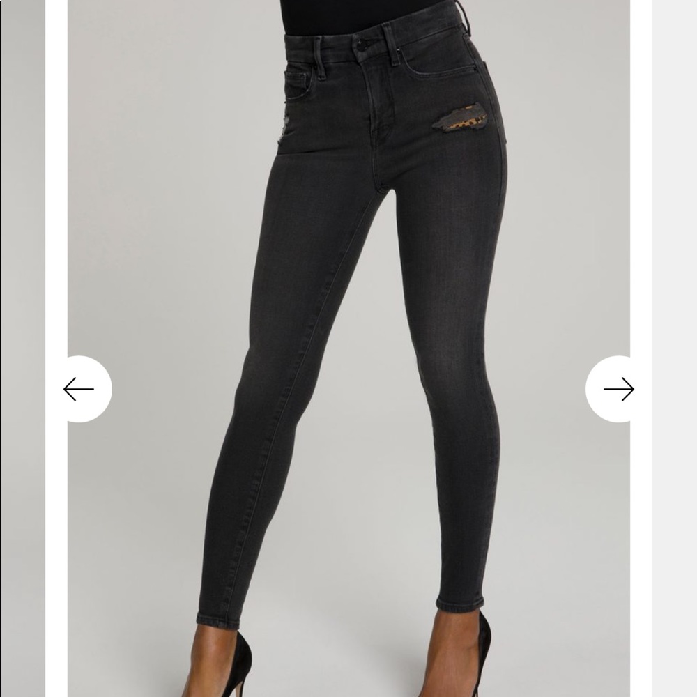 Good American - Good Legs Leopard Pockets